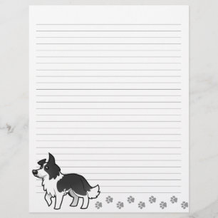Lámina Border Collie de Dibujos Animados