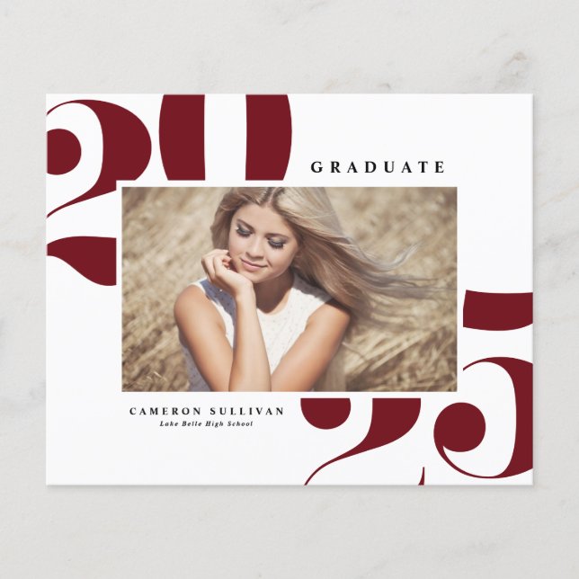 Lámina Borgoña 2025 Audacia de la tipografía en negrita (Anverso)