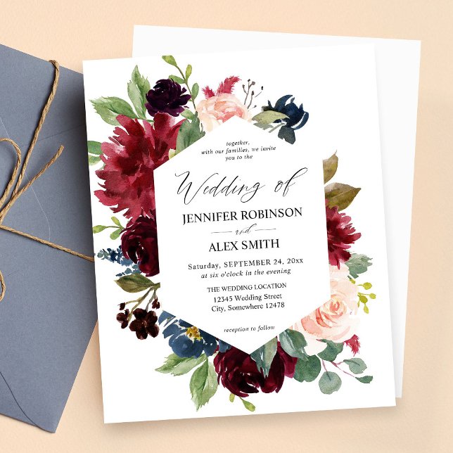 Lámina Borgoña, Boda floral de Rubor y Marina (Subido por el creador)