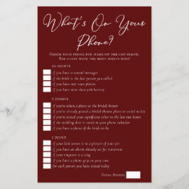 Lámina Borgoña ¿Qué hay en tu juego de ducha de novia por