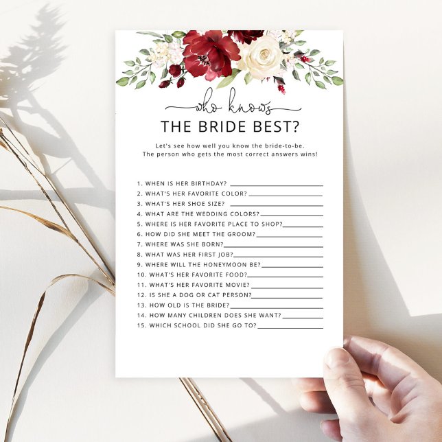 Lámina Borgoña Quién conoce el mejor juego de la novia (Subido por el creador)