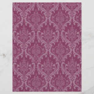 Lámina Borgundy Damask Letterhead