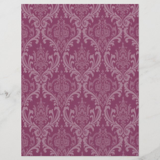 Lámina Borgundy Damask Letterhead (Anverso)