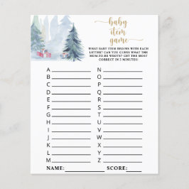 Lámina Bosque azul invernal \ Juego de artículos para beb