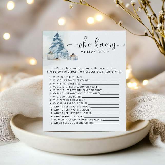 Lámina Bosque azul invernal que conoce a mamá mejor juego (Subido por el creador)