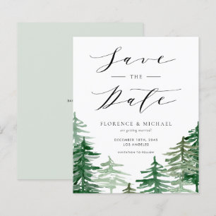 Lámina Bosque de bosques de color de agua rústico salva l