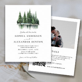 Lámina Bosque de invierno de presupuesto Foto Invitación 