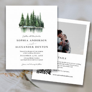 Lámina Bosque de invierno de presupuesto Foto Invitación