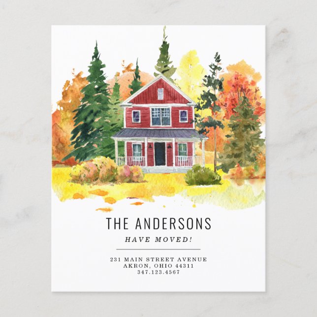 Lámina Bosques de la Casa de Presupuesto Nos hemos mudado (Anverso)