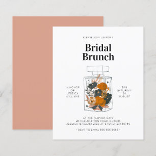 Lámina Botella de perfume rosada de flores de presupuesto