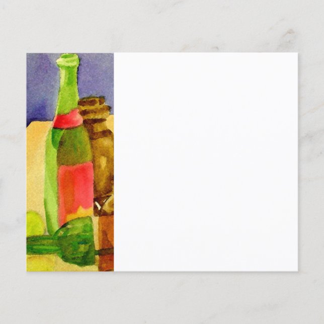 Lámina Botellas de acuarela (Anverso)