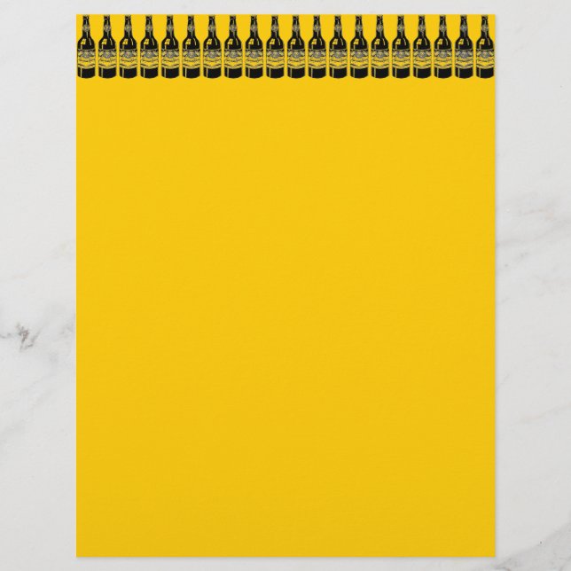 Lámina Botellas De Cerveza Letra Head (Anverso)