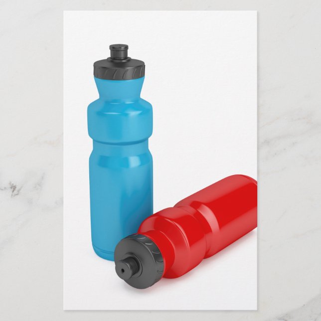 Lámina Botellas de plástico azul y rojo (Anverso)