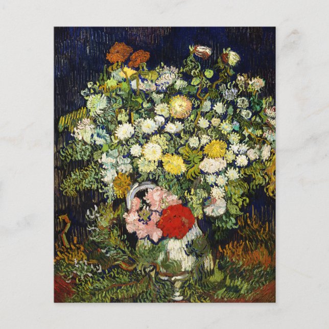 Lámina Bouquet de flores en una bolsa de Vincent Van Gogh (Anverso)