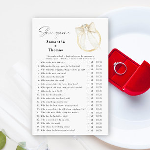 Lámina Bow y Ring Bridal ducha Juego de zapatos