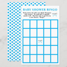 Boy Baby Shower Bingo