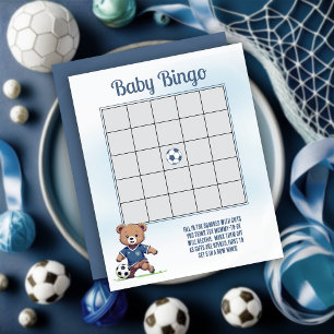 Lámina Boy Bearly Wait Socker Player Baby Shower