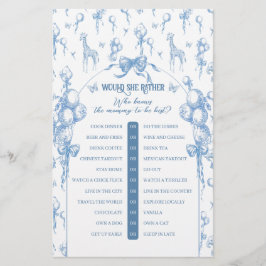 Lámina Boy Safari Animal Blue Baby Shower Juego de mami