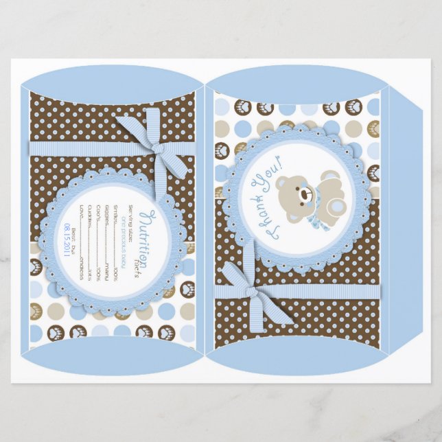 Lámina Boy Teddy Bear Puff Box (Anverso)