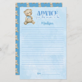 Lámina Boys Balloon Bear Consejos Para Mamá Ducha Juego