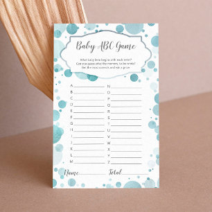 Lámina Boys Items Blue Dots Juego de Baby Shower ABC de m