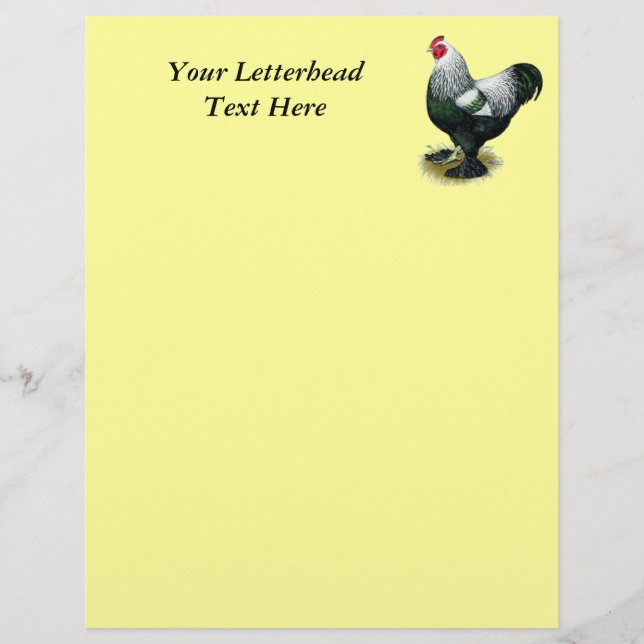 Lámina Brahma: Rooster oscuro (Anverso)