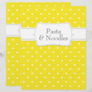 Lámina Breve divisor de receta de puntos de polka gris y