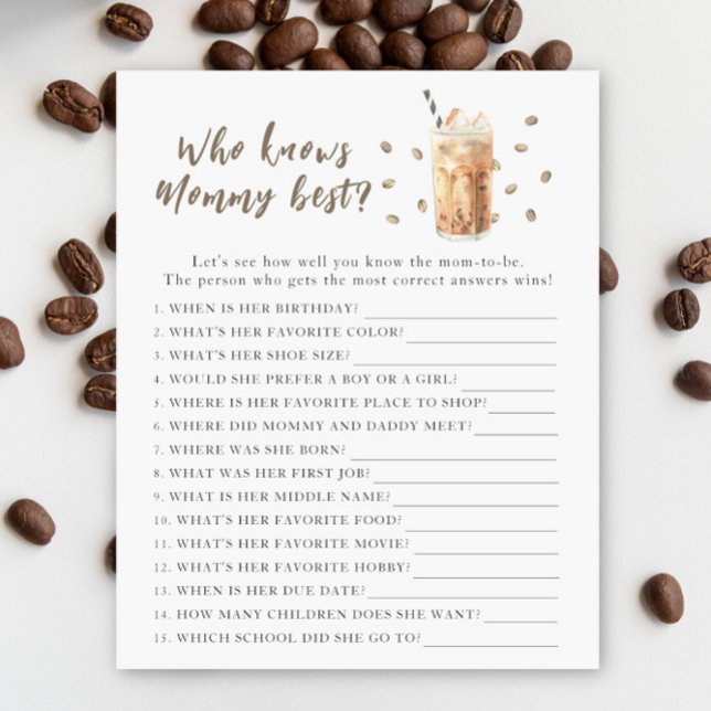 Lámina Breve ducha de bebé - Quién conoce mejor a mamá (Subido por el creador)