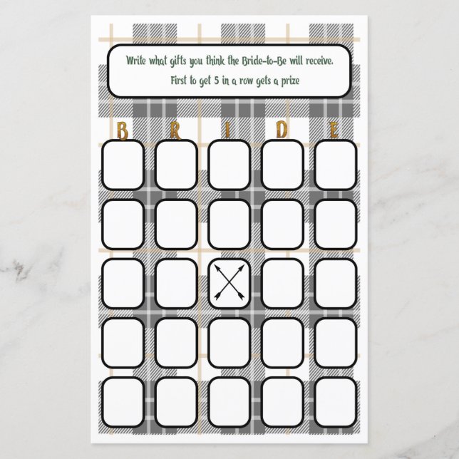 Lámina Bridal Bingo Flannel y Fiz (Anverso)