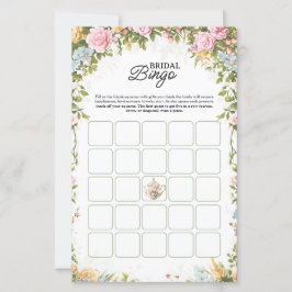 Lámina Bridal Shower Bingo Game Card Garden Party Theme