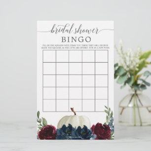 Lámina Bridal Shower Bingo Juego de Bocadillo de la Marin
