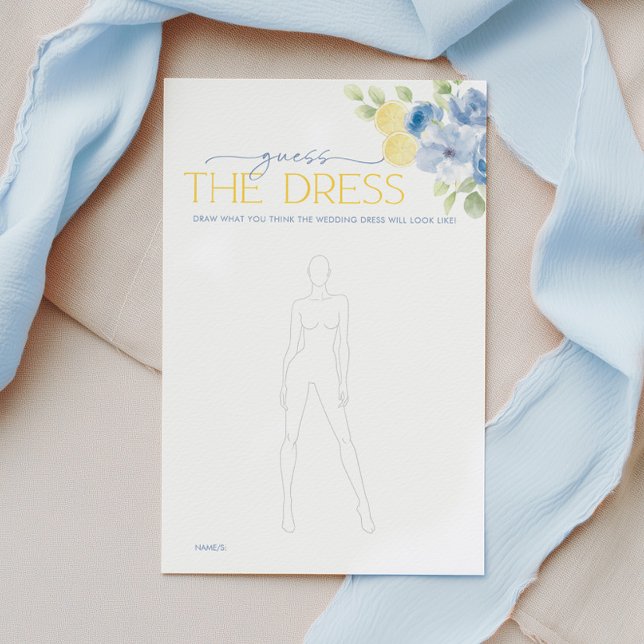 Lámina Bridal Shower Game Guess The Dress Main Squeeze  (Guess the Dress! Bridal Shower Game)