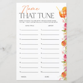 Lámina Bridal Shower Game Name That Tune First Spritz