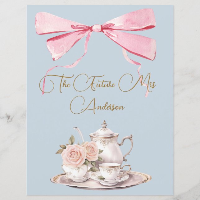 Lámina Bridal Shower Regency Tea Fiesta Elegante Invitaci (Reverso)