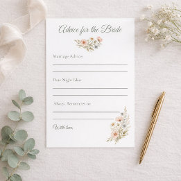 Lámina Bridal Shower Wildflower Advice for The Bride