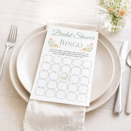 Lámina Bridal Shower Wildflower Bingo Game