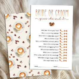 Lámina Bride or Groom Guess Who Said It Game