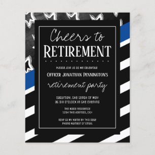 Lámina Brindis por la jubilación Invitación al presupuest