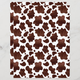 Lámina Brown Cow Print Scrapbook Paper