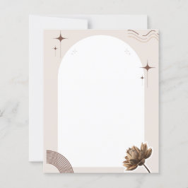 Lámina Brown Minimalista Boho Notes Blank