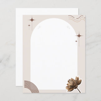 Lámina Brown Minimalista Boho Notes Blank