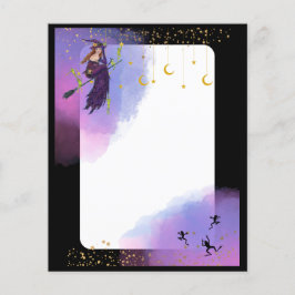 Lámina bruja de Ginger Halloween con ranas de Renee