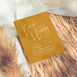 Lámina Brújula de mostaza y ducha de novia con burbujas