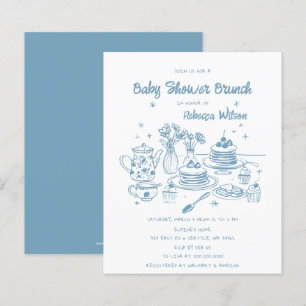 Lámina Brunch Baby Shower de Budget Blue Hand Drake Boy