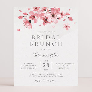 Lámina Brunch de novios con flores rosadas de cerezo