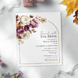 Lámina Brunch de otoño con las invitaciones a la novia