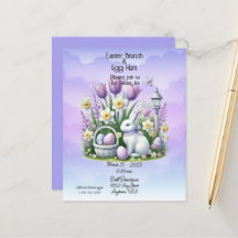 Brunch de Pascua y caza de huevos blanco y morado