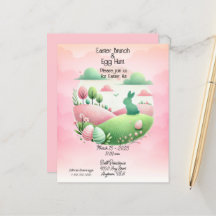 Brunch de Pascua y caza de huevos rosa y verde