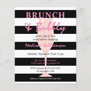 Lámina Brunch económico y burbujeante Bridal Shower con b
