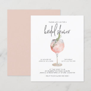 Lámina Brunch Elegante de Cocktail Rosa Bridal Shower